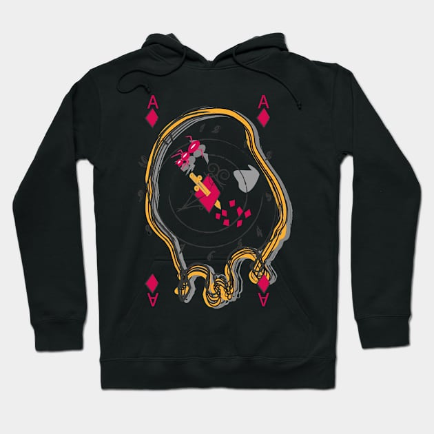 Playing Card Ace of Diamonds Hoodie by CatCoconut-Art